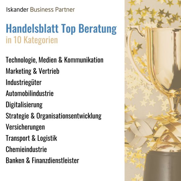 Handelsblatt Kategorien für Top Beratung
