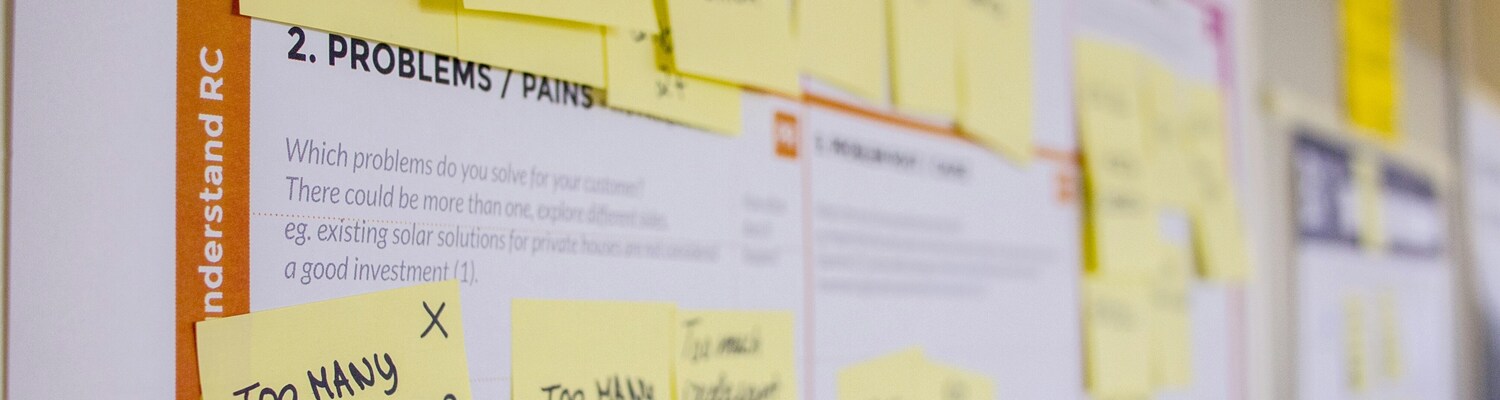 Planung des Innovationsprozesses mit Postits