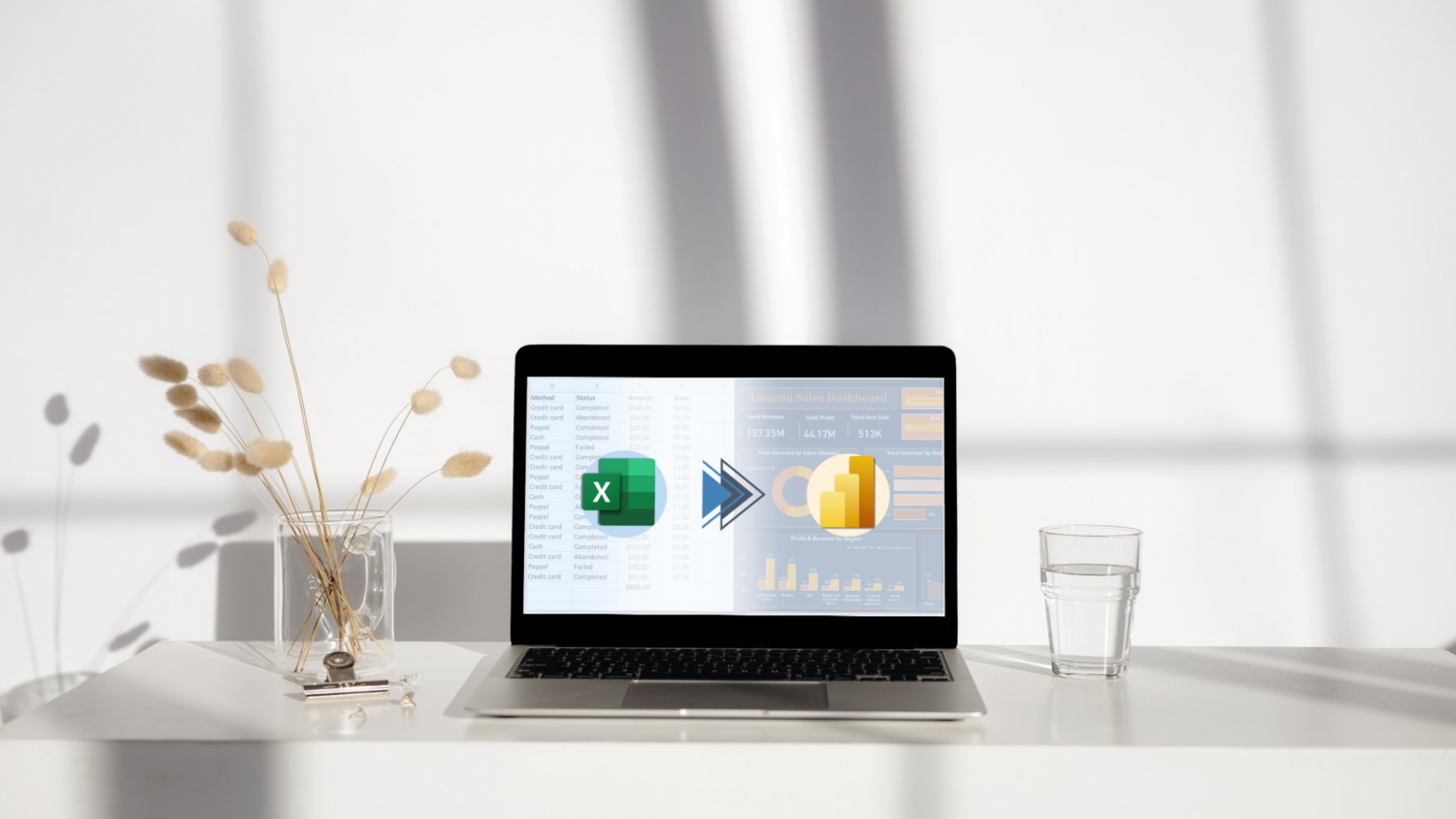 Laptop zeigt eine Grafik